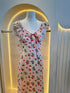 Printed Sleeveless Frills Straps Long Dresses